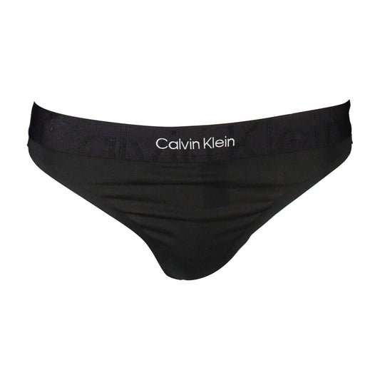 Calvin Klein Black Cotton Women Thong Calvin Klein