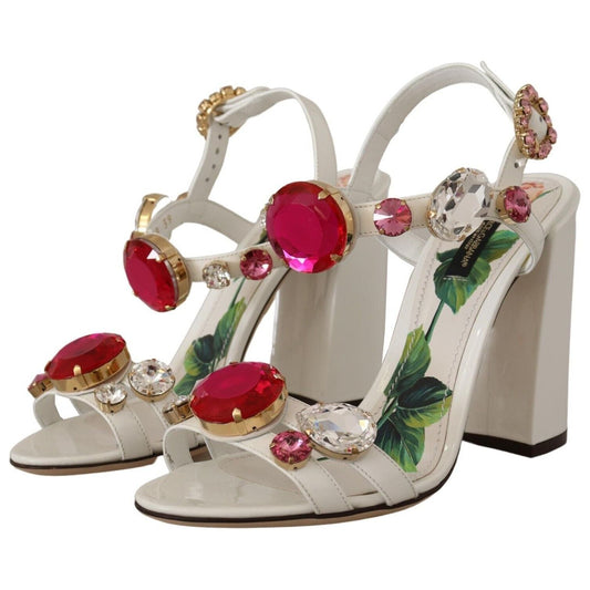 Dolce & Gabbana Keira Crystal-Embellished Ankle Strap Heels Dolce & Gabbana