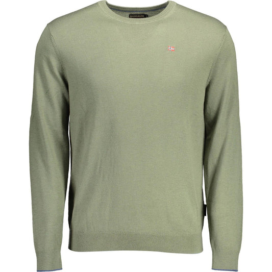 Napapijri Green Wool Men Sweater Napapijri