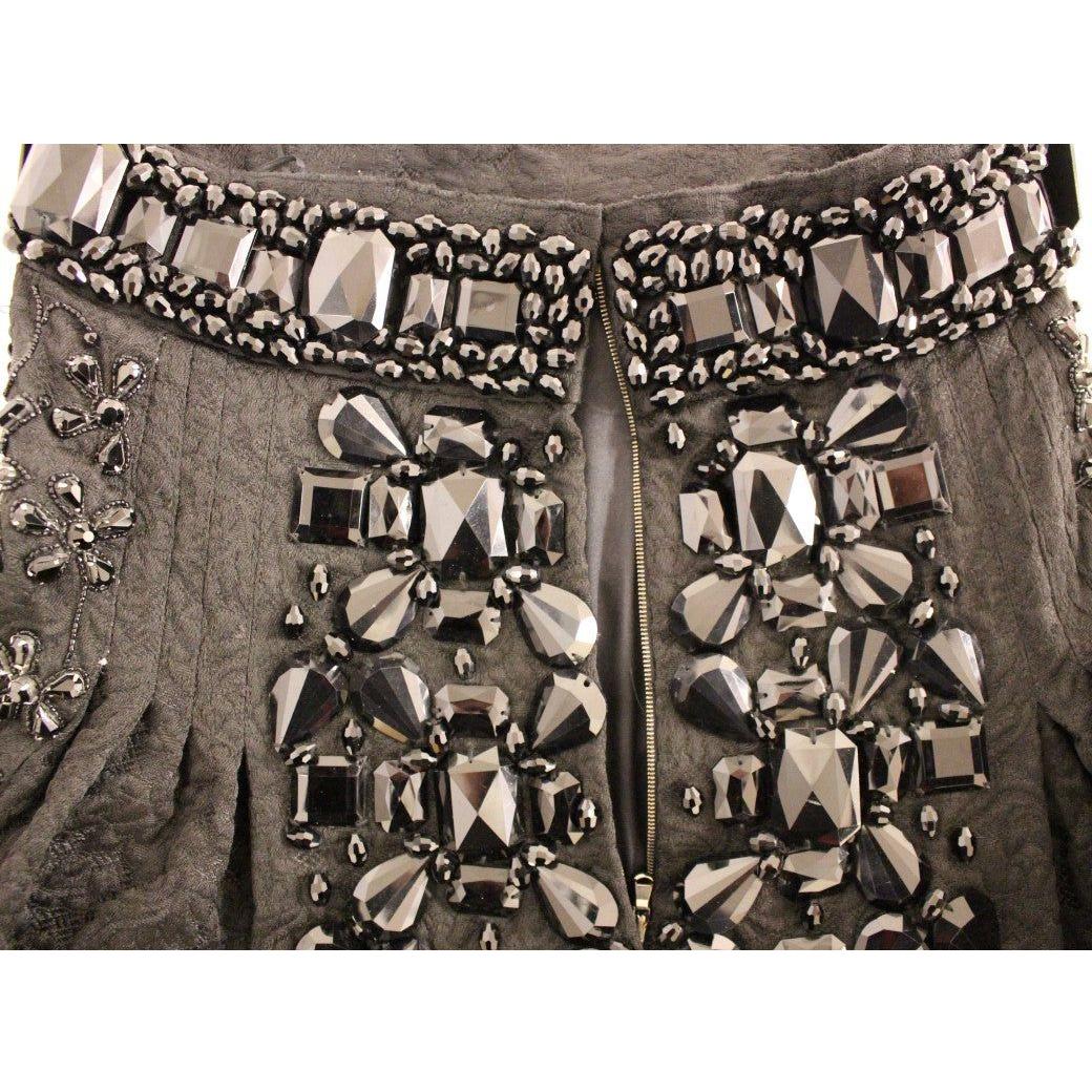 Dolce & Gabbana Black Crystal Embellished Masterpiece Skirt Dolce & Gabbana