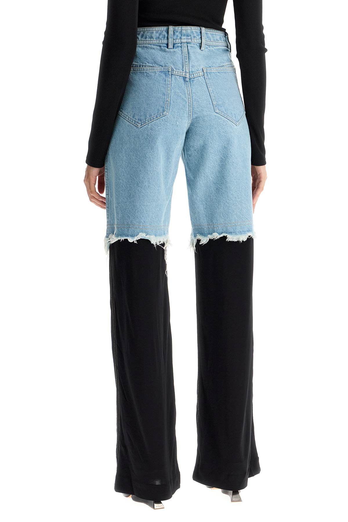 Christopher Esber high-waisted jeans with jersey inserts Jeans Christopher Esber