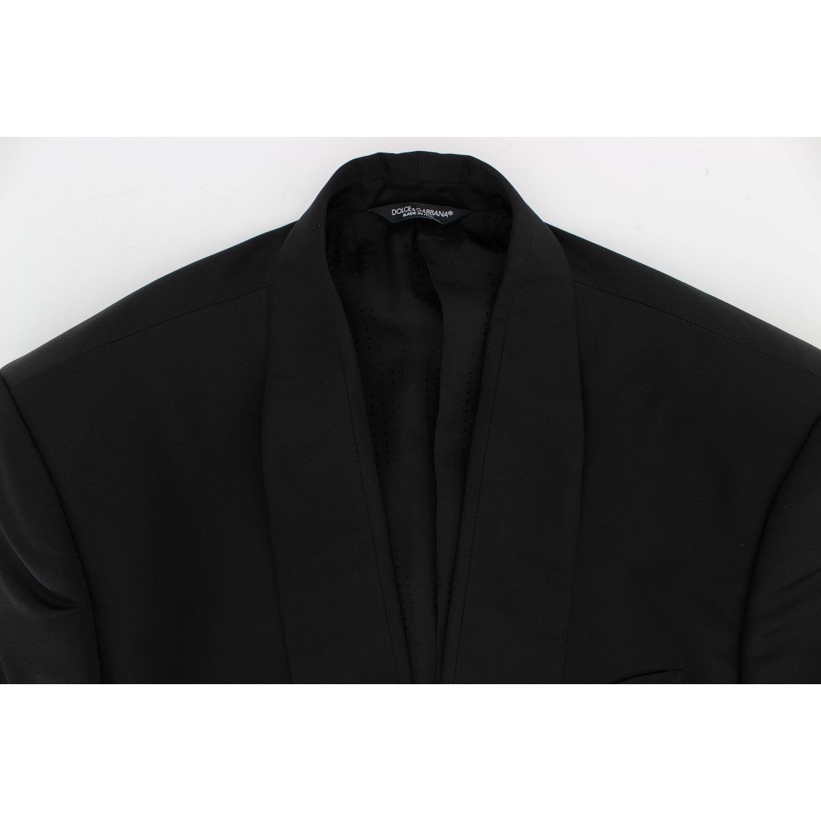 Dolce & Gabbana Exclusive Black Silk One Button Blazer Dolce & Gabbana