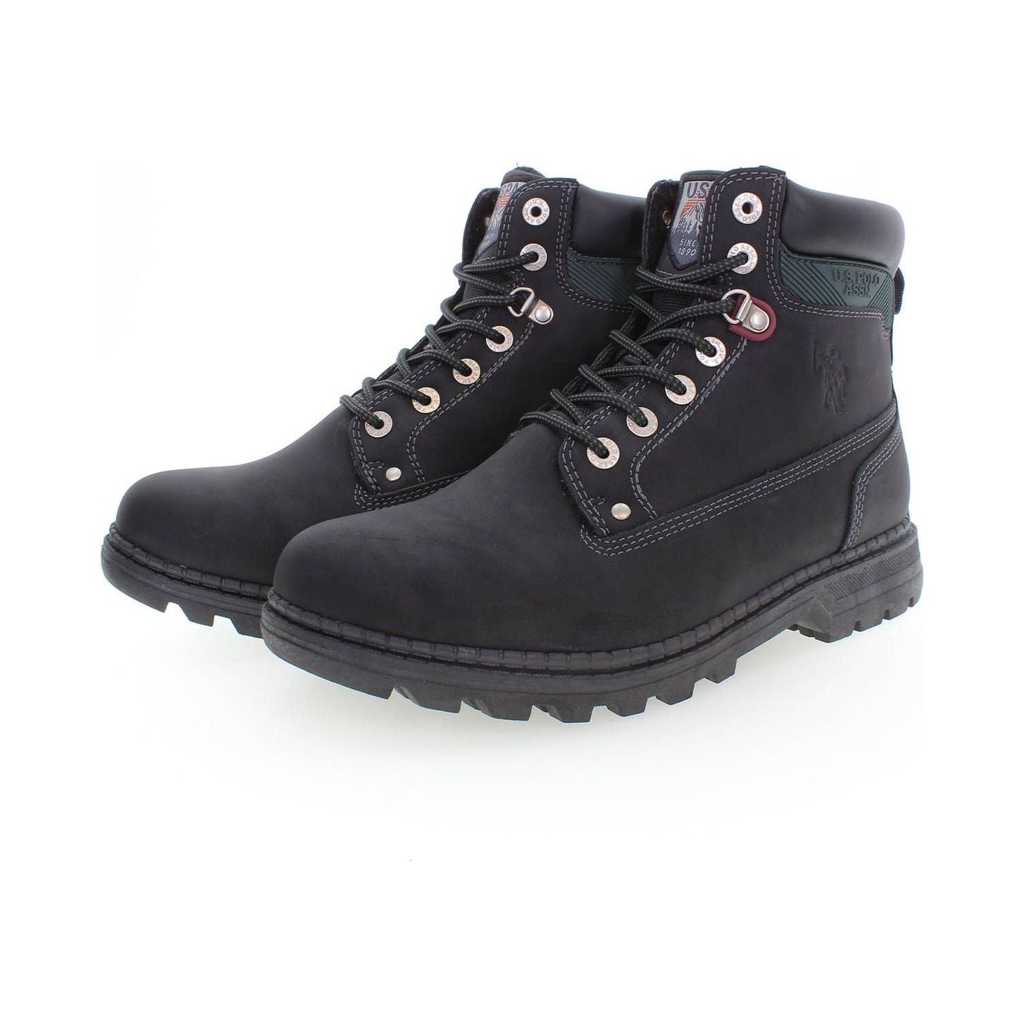 U.S. POLO ASSN. Black Polyester Men Boot U.S. POLO ASSN.