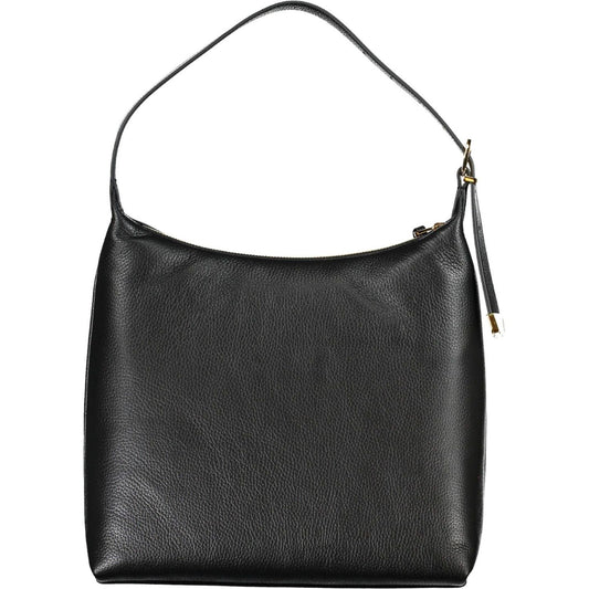 Elegant Black Leather Shoulder Bag