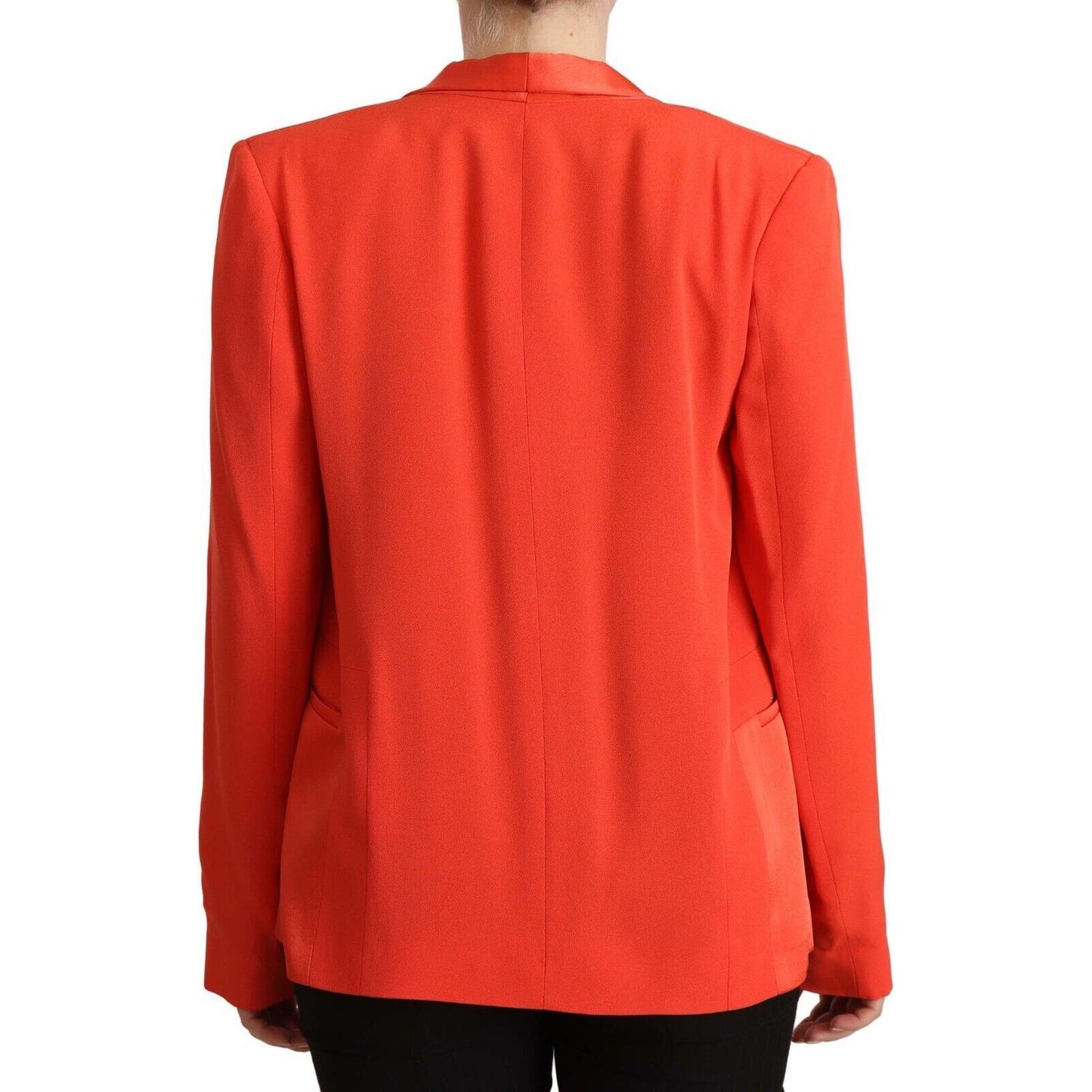 CO|TE Orange Long Sleeves Acetate Blazer Pocket Overcoat Jacket
