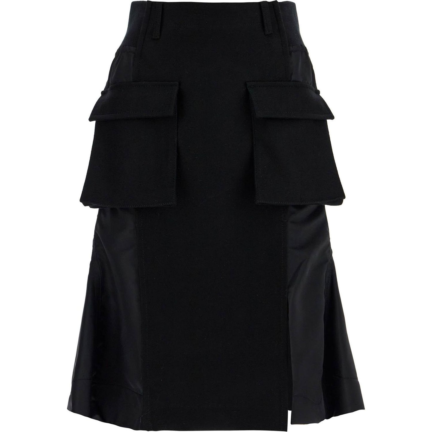 Sacai 'hybrid nylon and wool skirt' Skirts Sacai