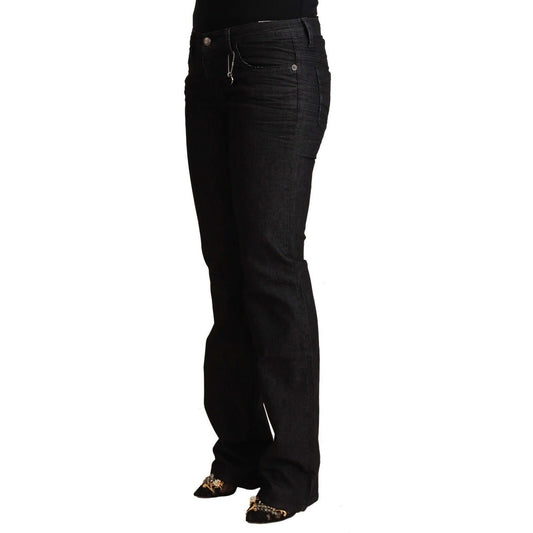 Costume National Chic Low Waist Skinny Black Denim Jeans Costume National