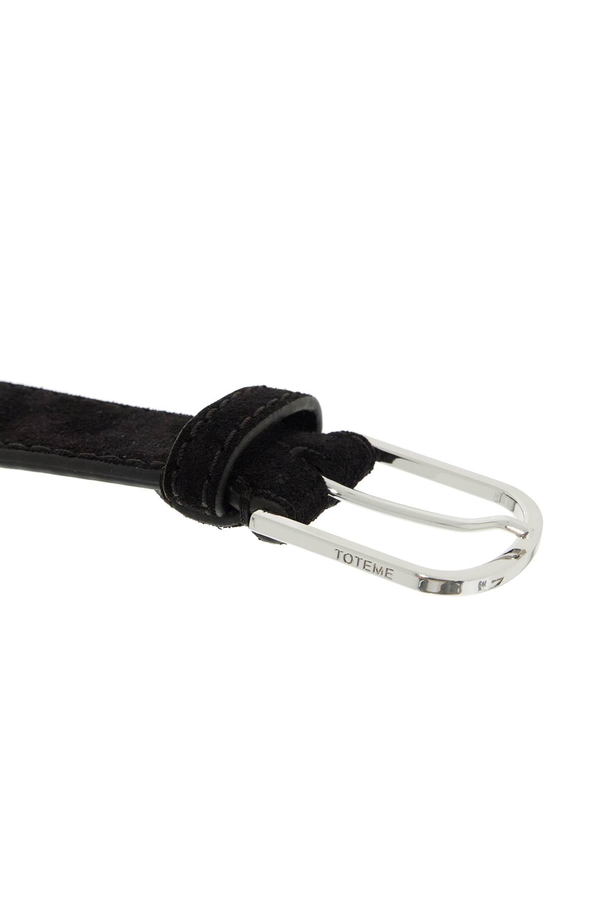 Toteme wide suede leather belt with large buckle Belts Toteme