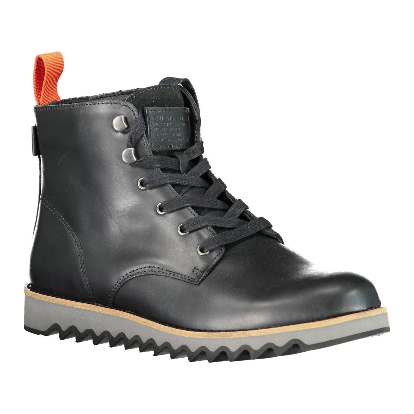 Levi's Black Leather Men Boot Levi's