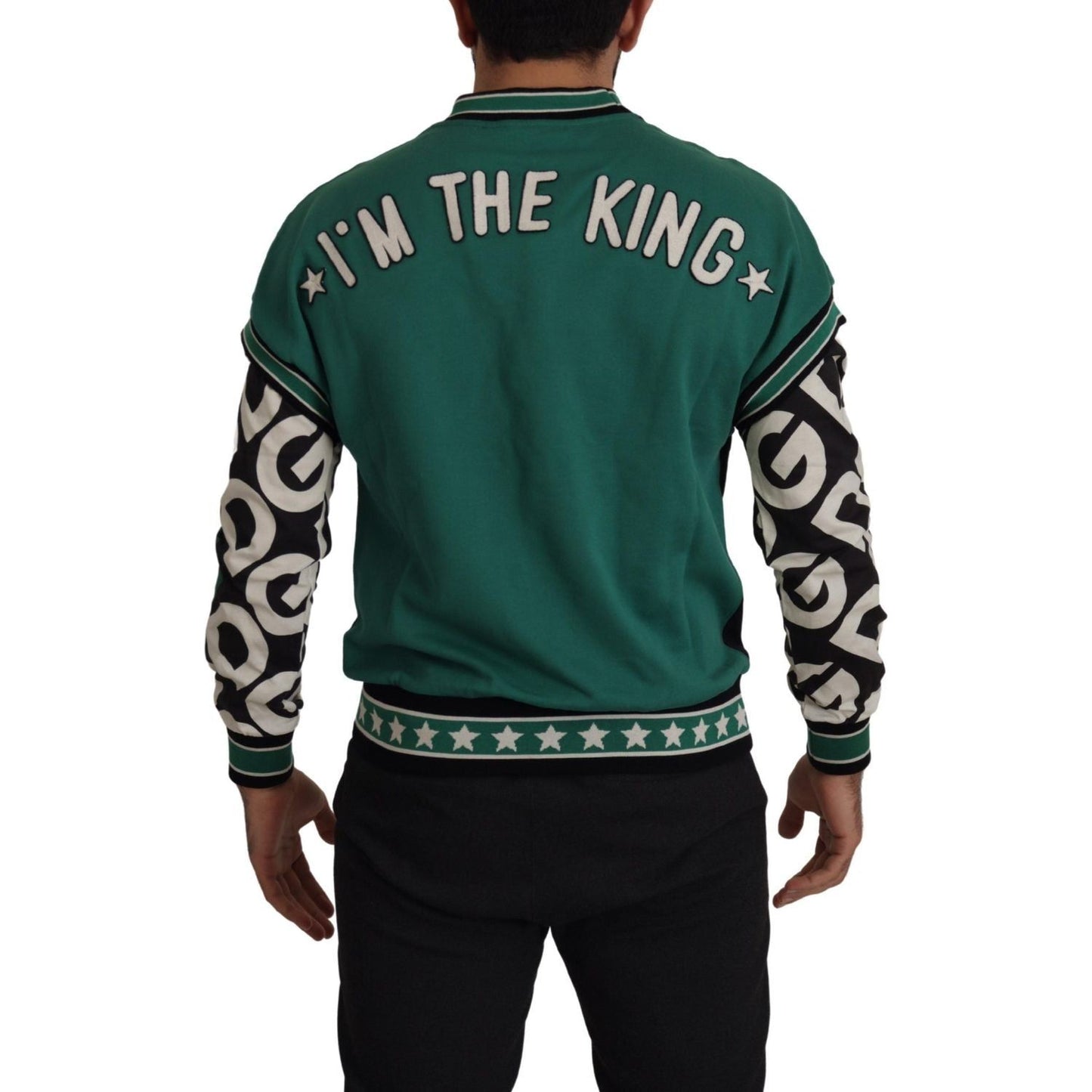 Dolce & Gabbana Regal Crewneck Pullover Sweater - Black & Green Dolce & Gabbana