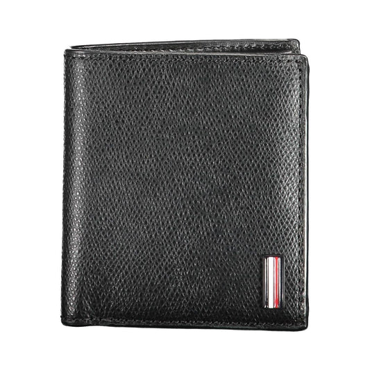 Tommy Hilfiger Black Leather Men Wallet Tommy Hilfiger