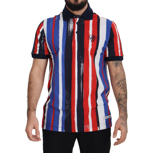 Dolce & Gabbana Multicolor Cotton Polo Top T-shirt Dolce & Gabbana
