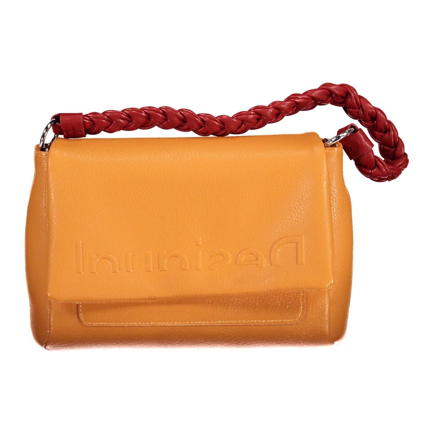 Desigual Chic Orange Shoulder Bag with Contrasting Details Desigual