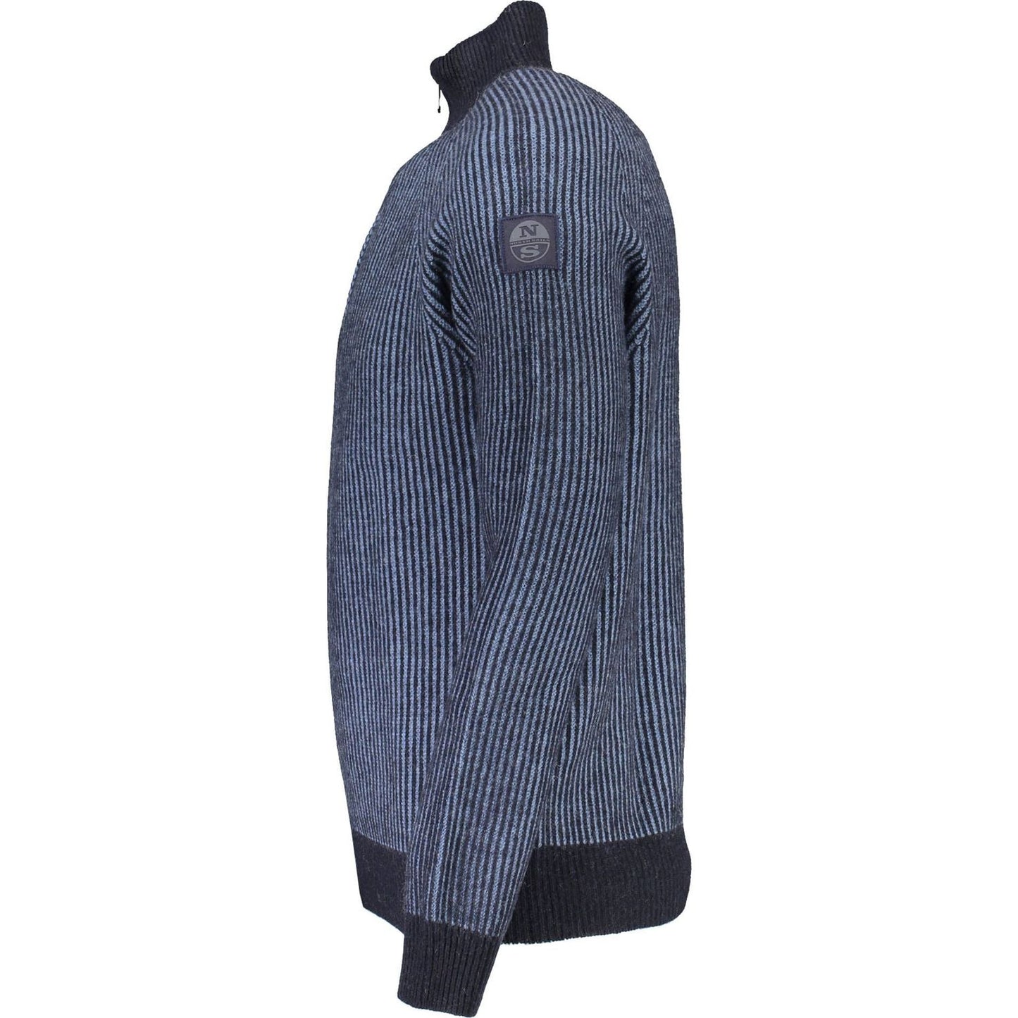 North Sails Blue Wool Men Sweater North Sails