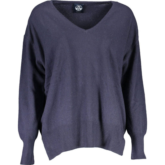 North Sails Blue Wool Women Sweater North Sails