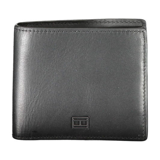 Tommy Hilfiger Black Leather Men Wallet Tommy Hilfiger