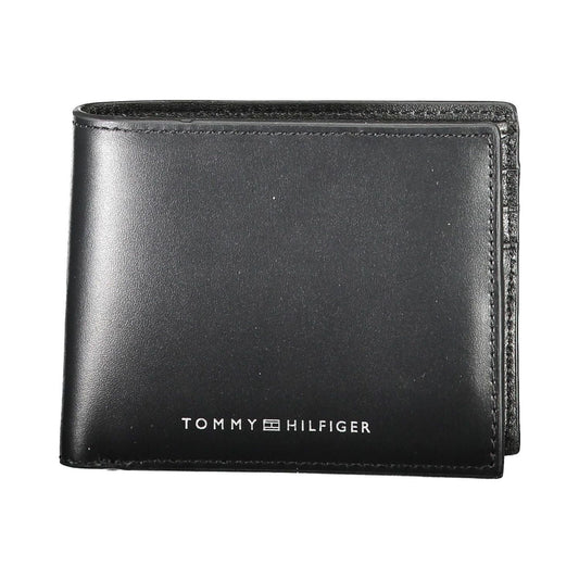 Tommy Hilfiger Black Leather Men Wallet Tommy Hilfiger