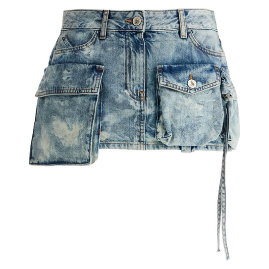 The Attico denim fay mini skirt