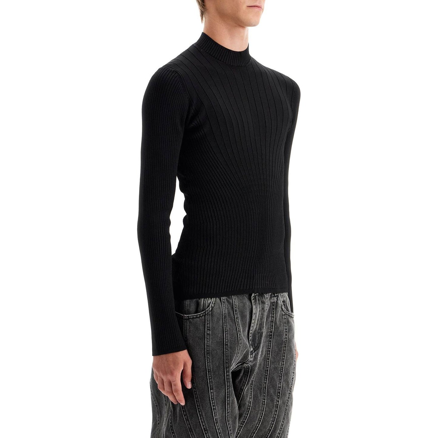 Mugler fitted long-sleeved top Knitwear Mugler