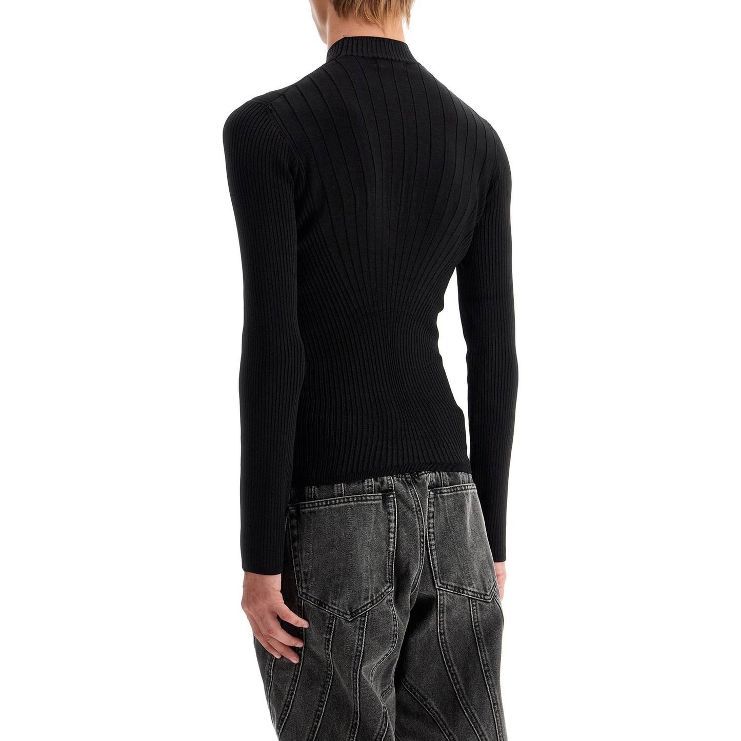 Mugler fitted long-sleeved top Knitwear Mugler