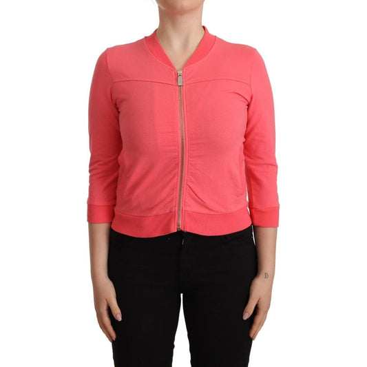 Blumarine Elegant Pink Full Zip Sweater Blumarine