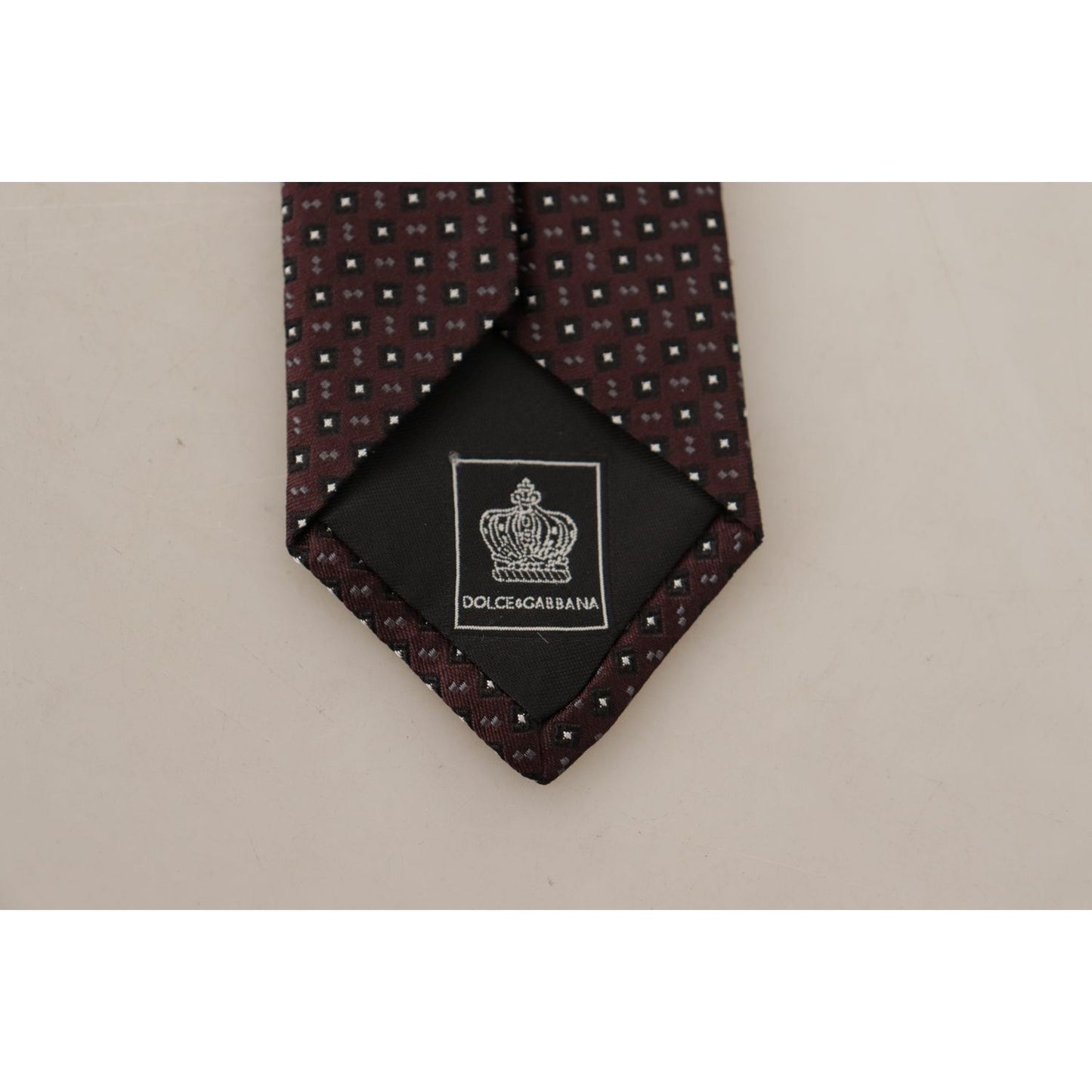 Dolce & Gabbana Elegant Geometric Silk Bow Tie Dolce & Gabbana