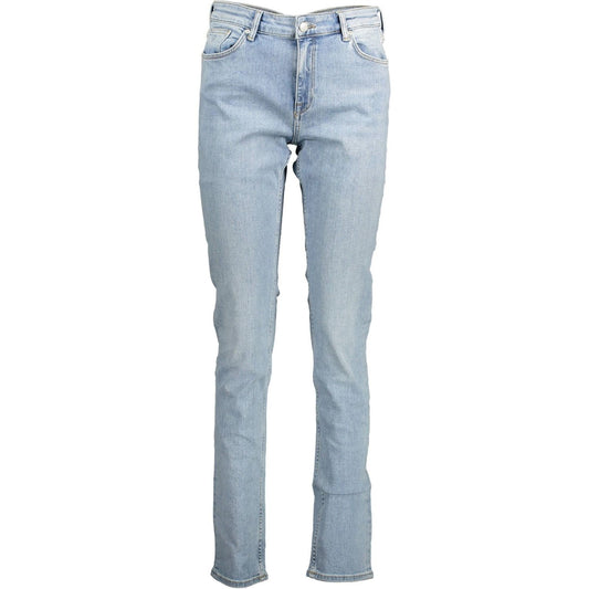 Gant Light Blue Cotton Women Jeans Gant