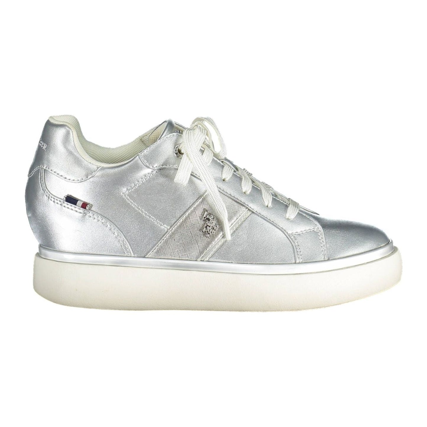 U.S. POLO ASSN. Silver Polyester Women Sneaker U.S. POLO ASSN.