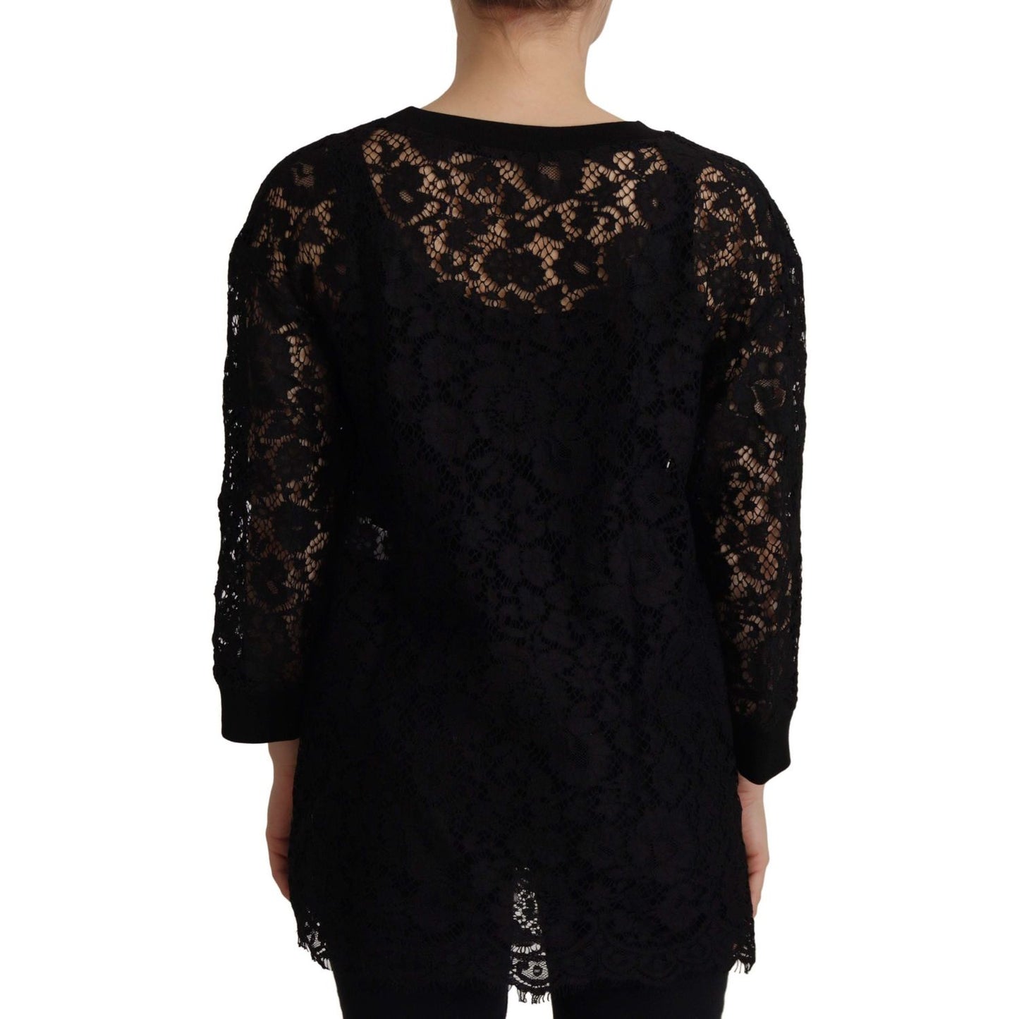 Dolce & Gabbana Elegant Black Long Sleeve Blouse Top Dolce & Gabbana