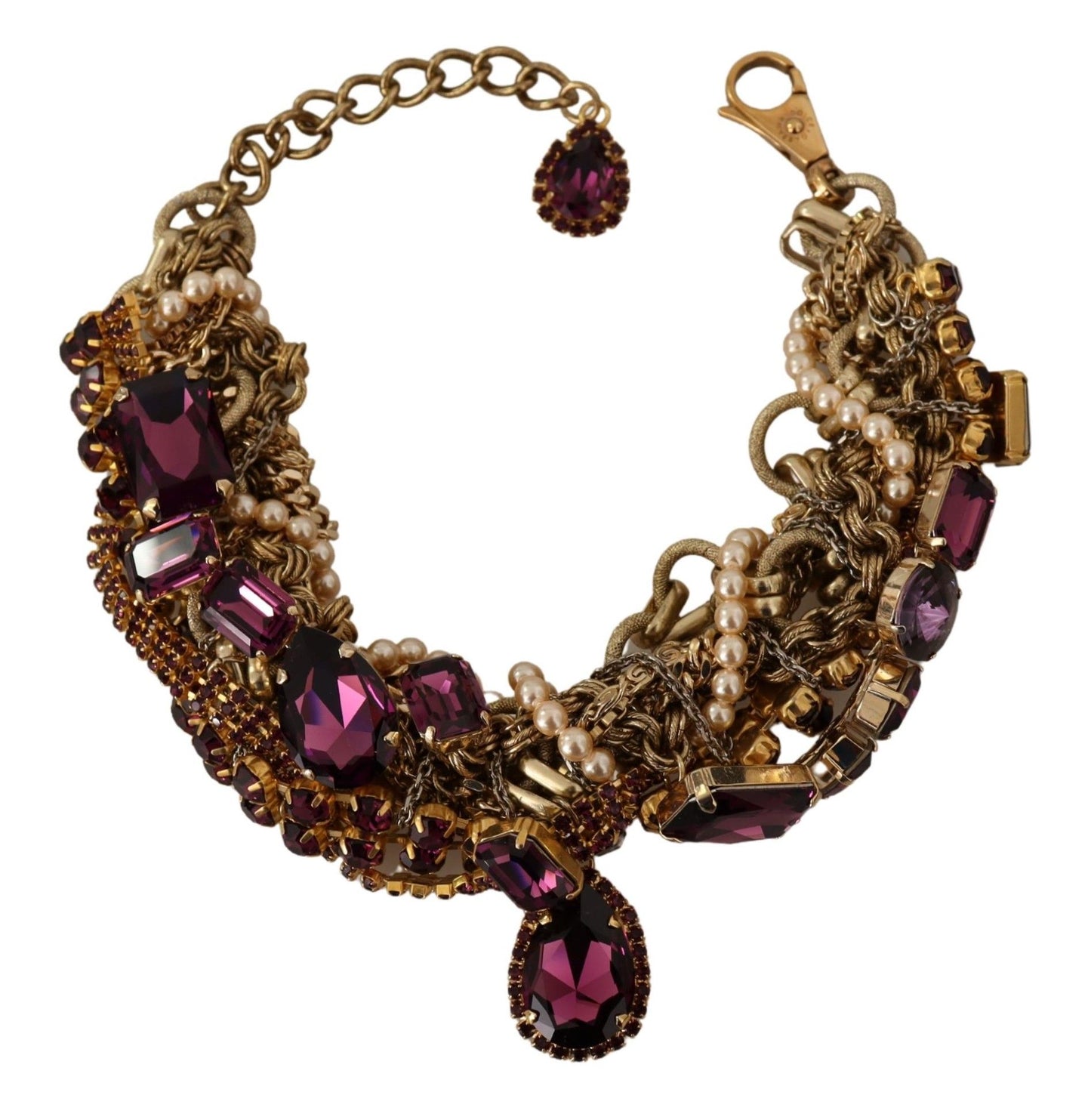 Dolce & Gabbana Sicilian Sparkle Gold-Tone Statement Necklace Dolce & Gabbana