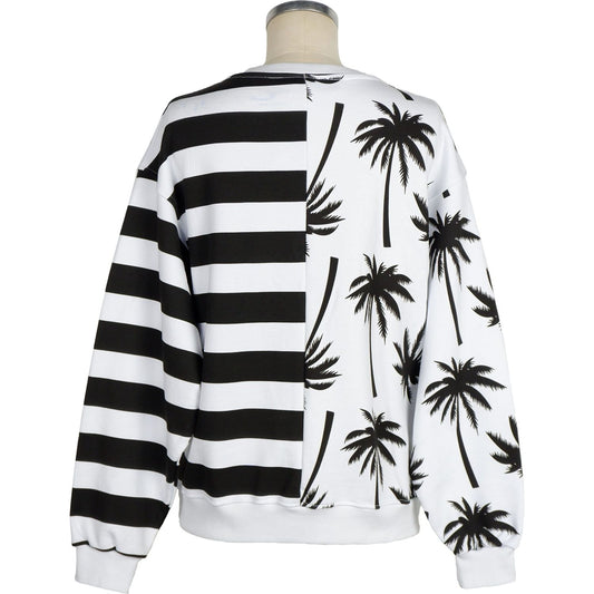 Comme Des Fuckdown Chic Monochrome Stripe Palm Print Sweater Comme Des Fuckdown