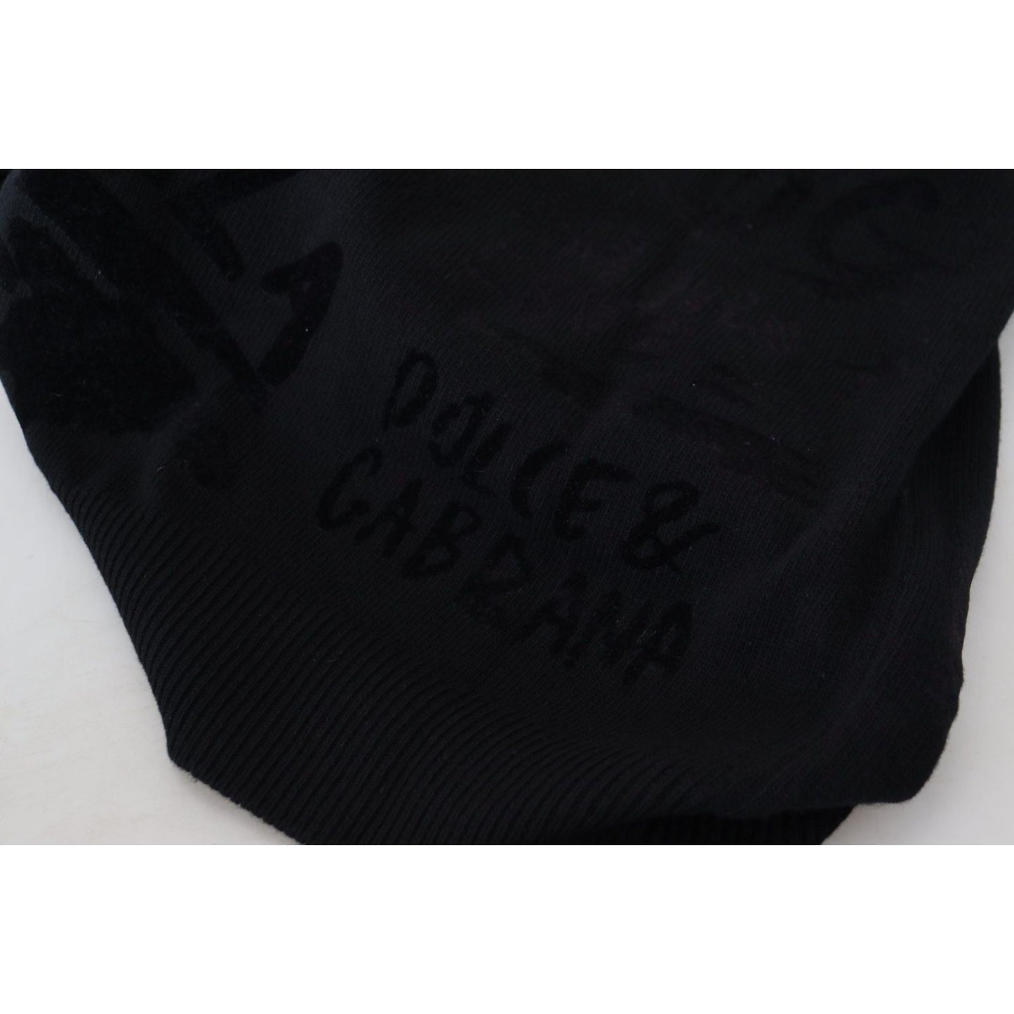 Dolce & Gabbana Elegant Black Logo Wool Sweater Dolce & Gabbana