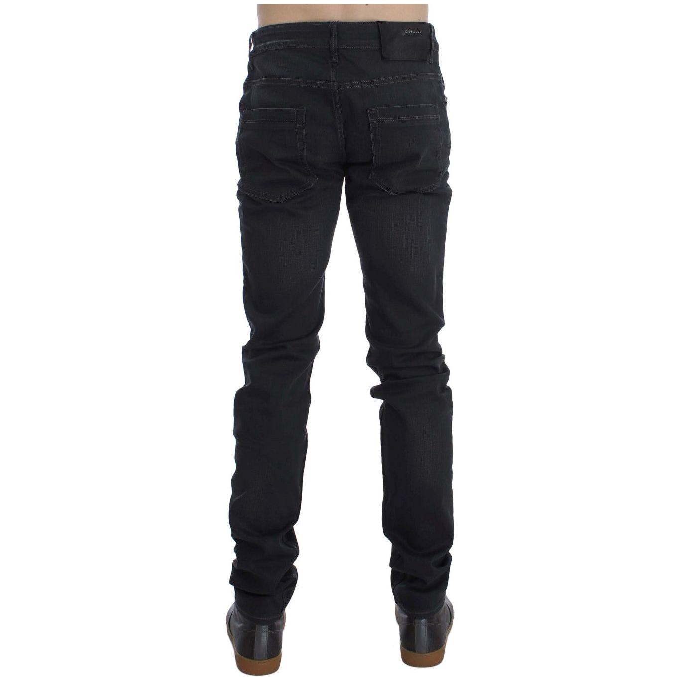 Acht Gray Cotton Stretch Slim Fit Jeans