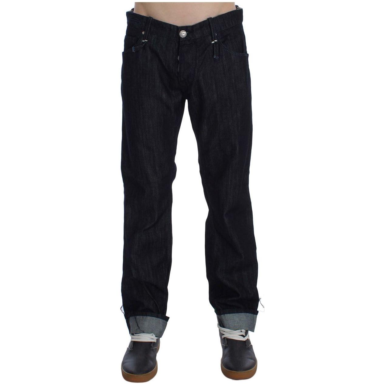 Acht Blue Cotton Regular Straight Fit Jeans