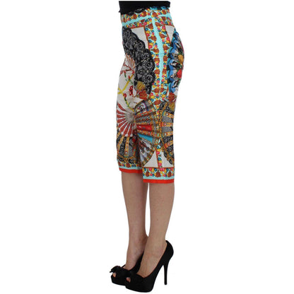 Dolce & Gabbana Multicolor Majolica Sicily Silk Pants