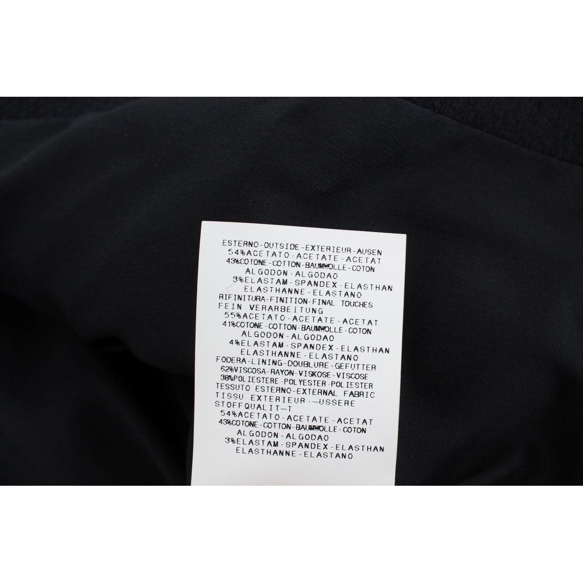 Exte Black Cotton Stretch Gold Studded Blazer Jacket