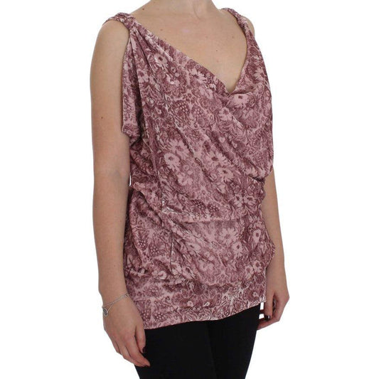 Exte Silk Blend Floral Print Top Exte