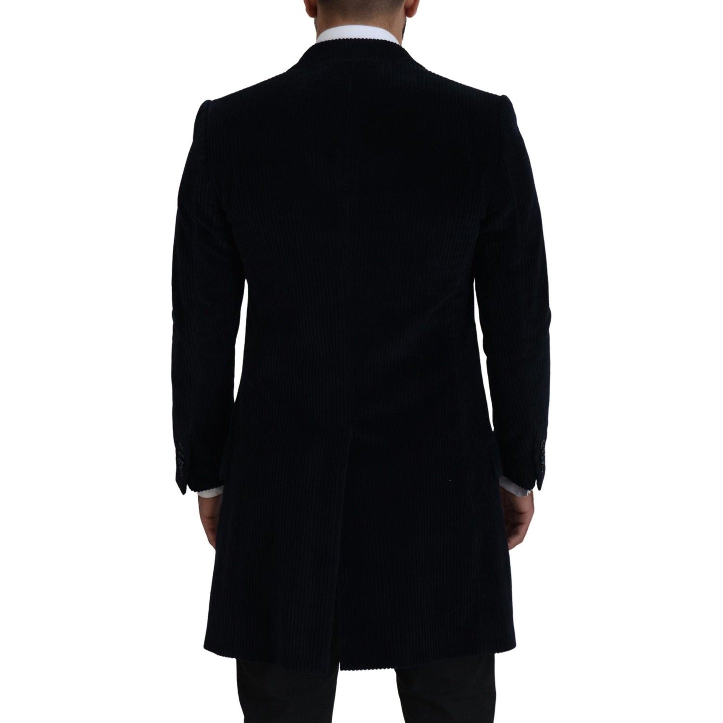 Dolce & Gabbana Elegant Black Cotton Long Cardigan Jacket Dolce & Gabbana