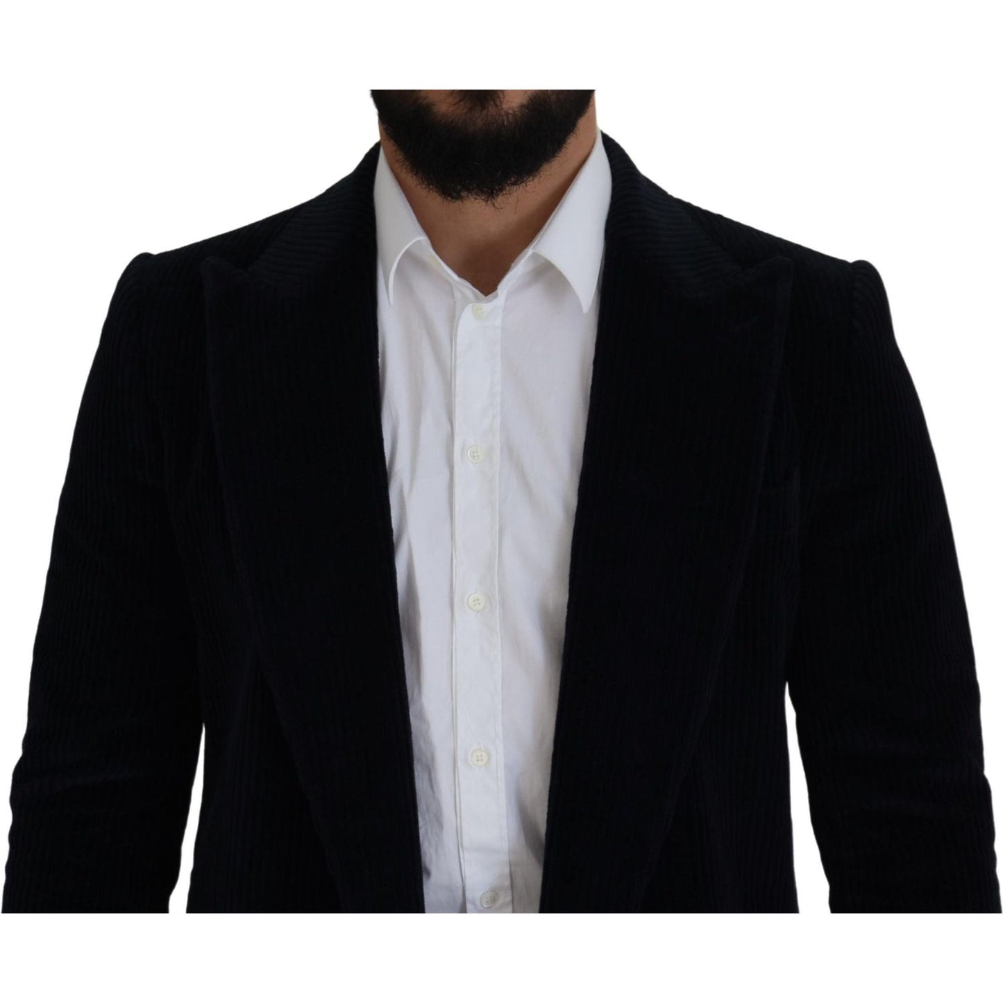 Dolce & Gabbana Elegant Black Cotton Long Cardigan Jacket Dolce & Gabbana