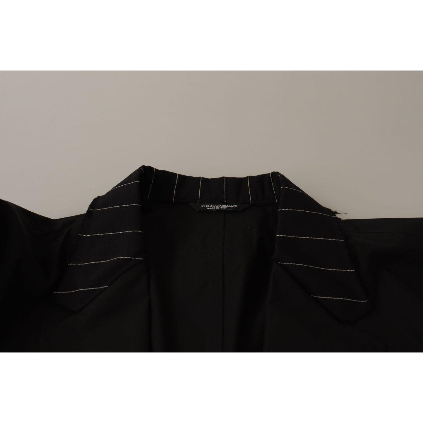 Dolce & Gabbana Elegant Black Cotton-Wool Blend Blazer Jacket Dolce & Gabbana