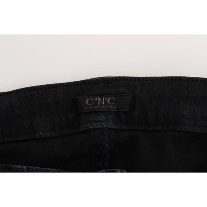 Costume National Black Cotton Slim Fit Denim Jeans
