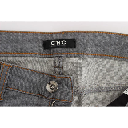 Costume National Gray Cotton Regular Fit Denim Jeans
