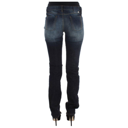 Costume National Blue Cotton Slim Fit Bootcut Jeans