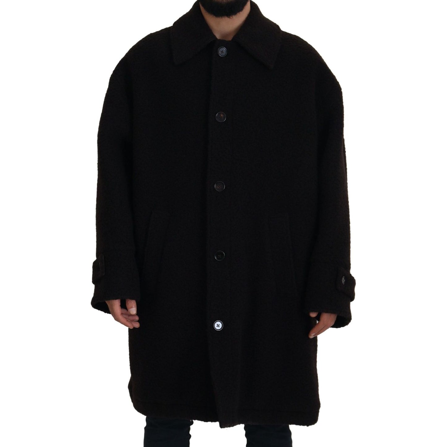 Dolce & Gabbana Elegant Black Alpaca Wool Blend Jacket Dolce & Gabbana