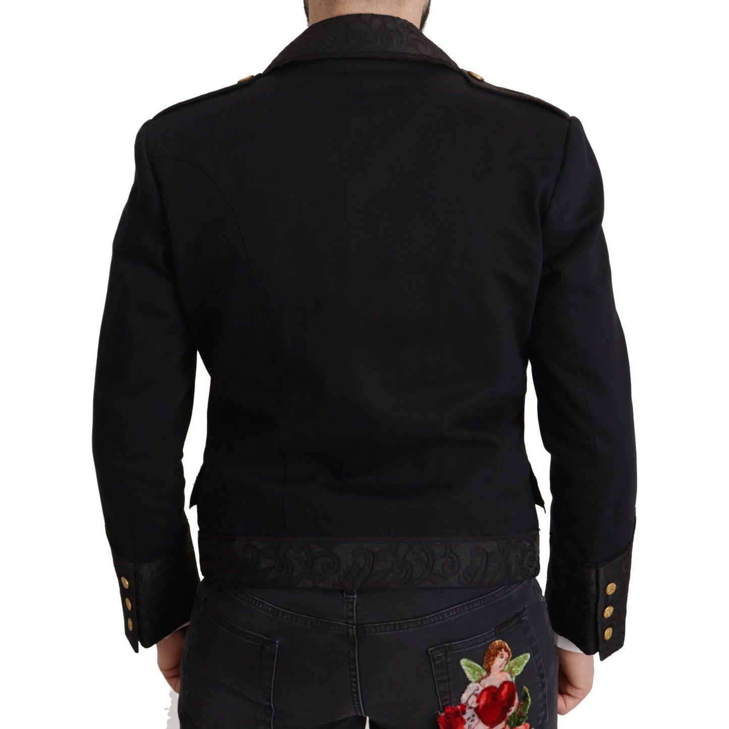 Dolce & Gabbana Elegant Black Double Breasted Jacket Dolce & Gabbana