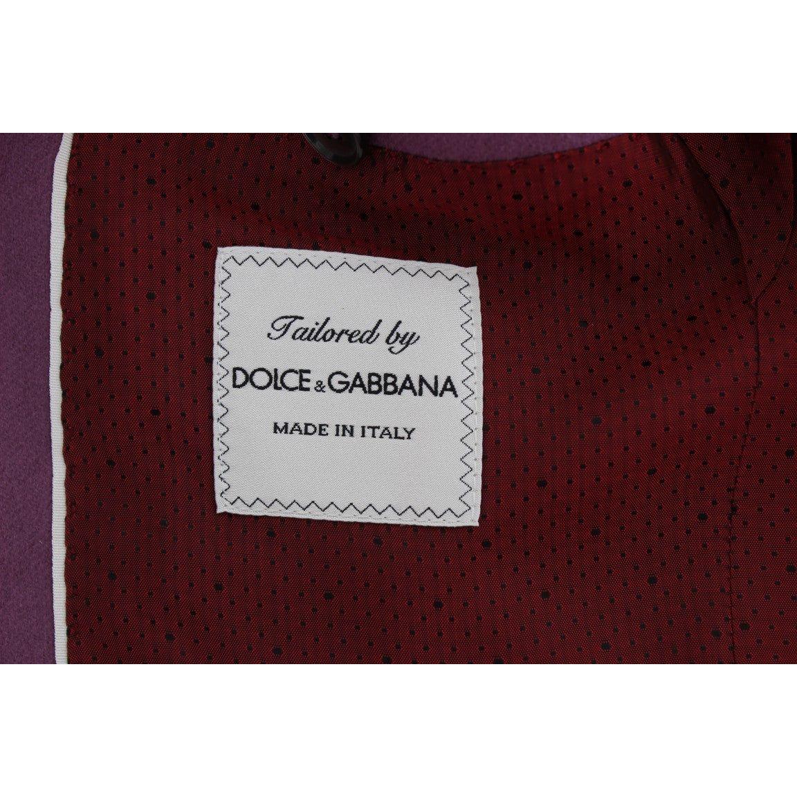 Dolce & Gabbana Elegant Purple Cashmere-Silk Blend Blazer Dolce & Gabbana