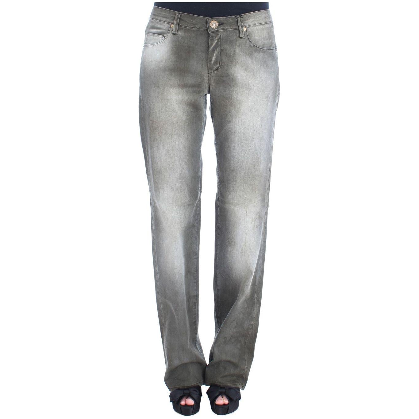 Ermanno Scervino Chic Gray Wash Boyfriend Jeans Ermanno Scervino