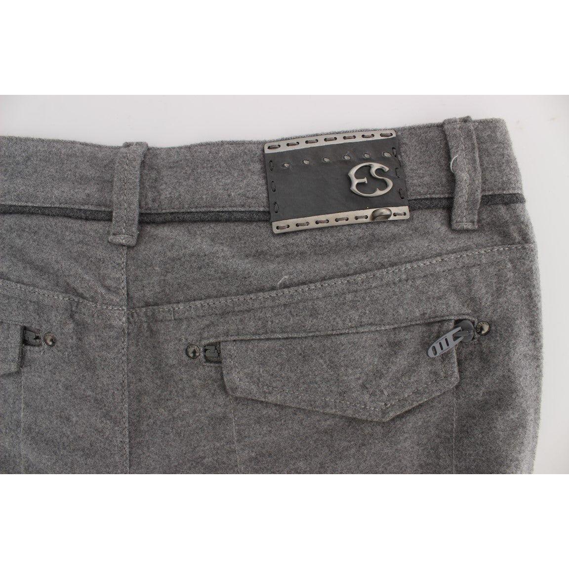 Ermanno Scervino Chic Gray Casual Cotton Pants Ermanno Scervino