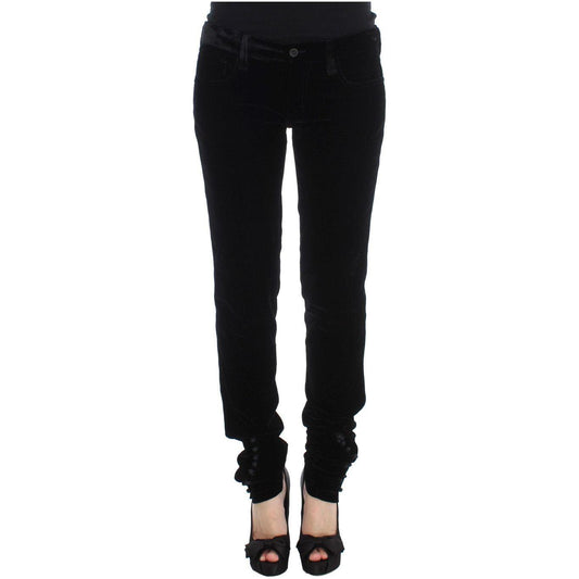 Ermanno Scervino Elegant Black Slim Fit Trousers Ermanno Scervino