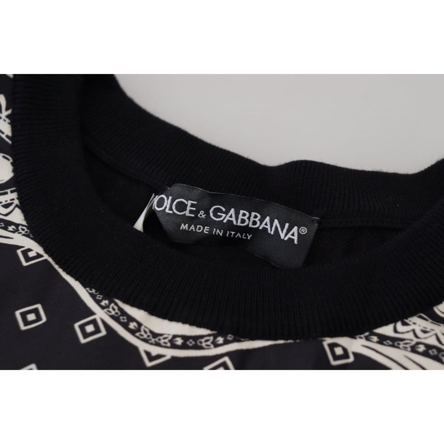 Dolce & Gabbana Elegant Wool Silk Blend Crewneck Sweater Dolce & Gabbana